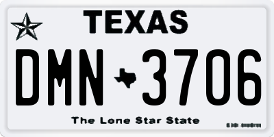 TX license plate DMN3706