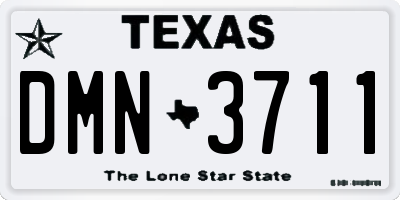 TX license plate DMN3711