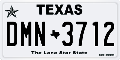 TX license plate DMN3712