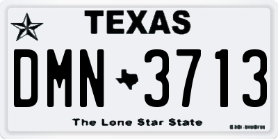TX license plate DMN3713