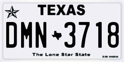 TX license plate DMN3718