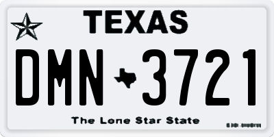 TX license plate DMN3721