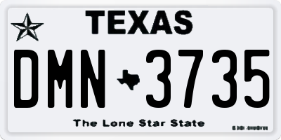 TX license plate DMN3735