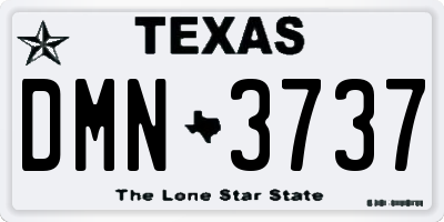 TX license plate DMN3737
