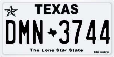 TX license plate DMN3744