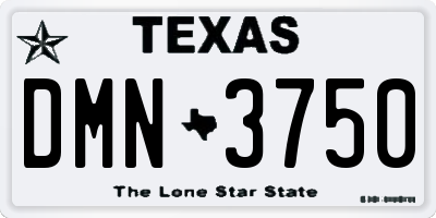 TX license plate DMN3750
