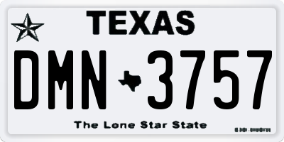 TX license plate DMN3757