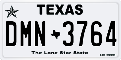 TX license plate DMN3764