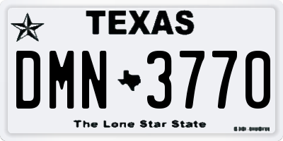 TX license plate DMN3770