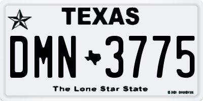 TX license plate DMN3775
