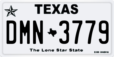 TX license plate DMN3779