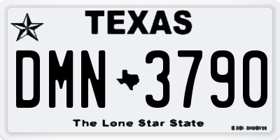 TX license plate DMN3790