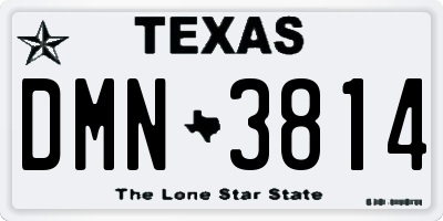 TX license plate DMN3814