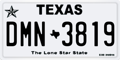 TX license plate DMN3819