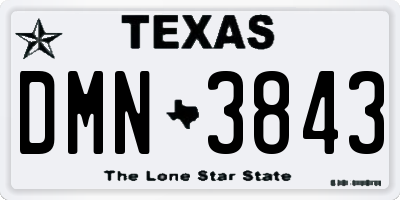 TX license plate DMN3843