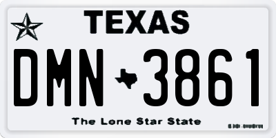 TX license plate DMN3861
