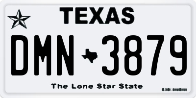 TX license plate DMN3879