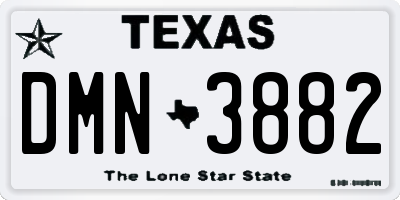 TX license plate DMN3882