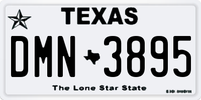 TX license plate DMN3895
