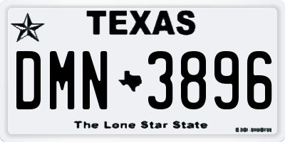 TX license plate DMN3896