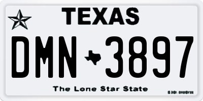 TX license plate DMN3897