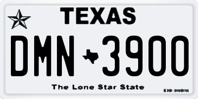 TX license plate DMN3900