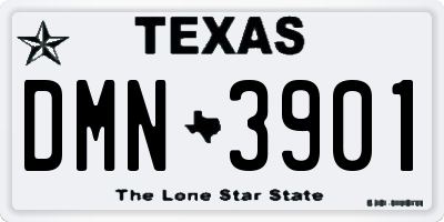 TX license plate DMN3901