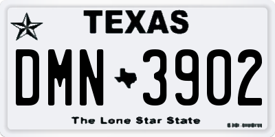 TX license plate DMN3902