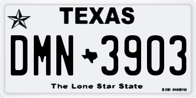 TX license plate DMN3903