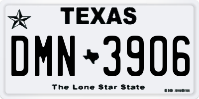 TX license plate DMN3906