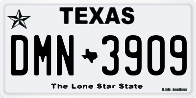 TX license plate DMN3909