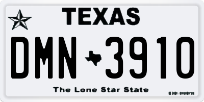 TX license plate DMN3910