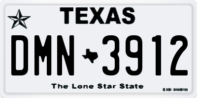 TX license plate DMN3912