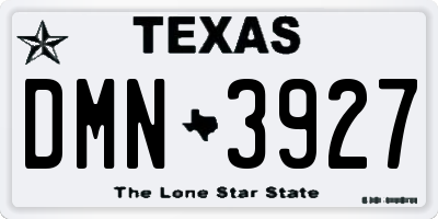 TX license plate DMN3927