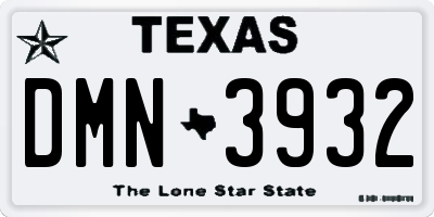 TX license plate DMN3932