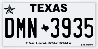 TX license plate DMN3935