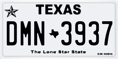 TX license plate DMN3937