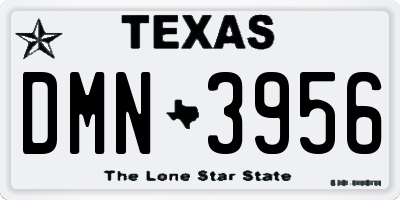 TX license plate DMN3956