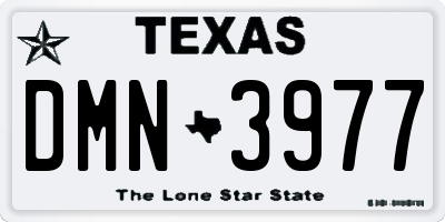 TX license plate DMN3977