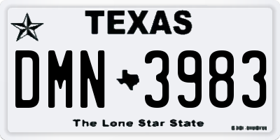 TX license plate DMN3983