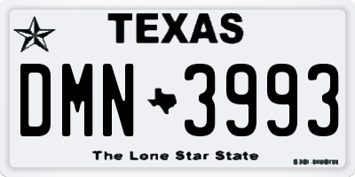TX license plate DMN3993