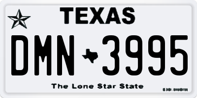TX license plate DMN3995