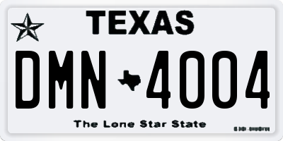 TX license plate DMN4004