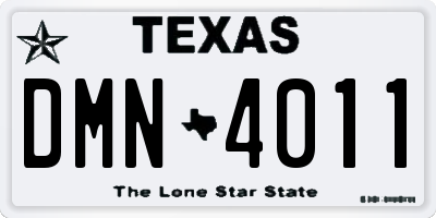 TX license plate DMN4011