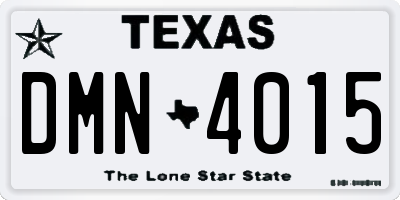 TX license plate DMN4015