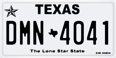 TX license plate DMN4041