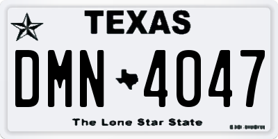 TX license plate DMN4047