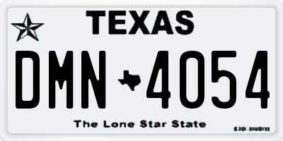 TX license plate DMN4054