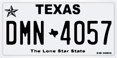 TX license plate DMN4057