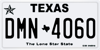 TX license plate DMN4060